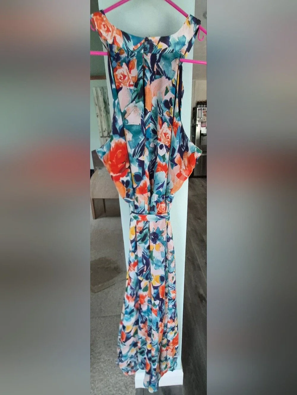 Studio 1886 Multicolor Floral Tie-Waist Sleeveless Maxi Dress